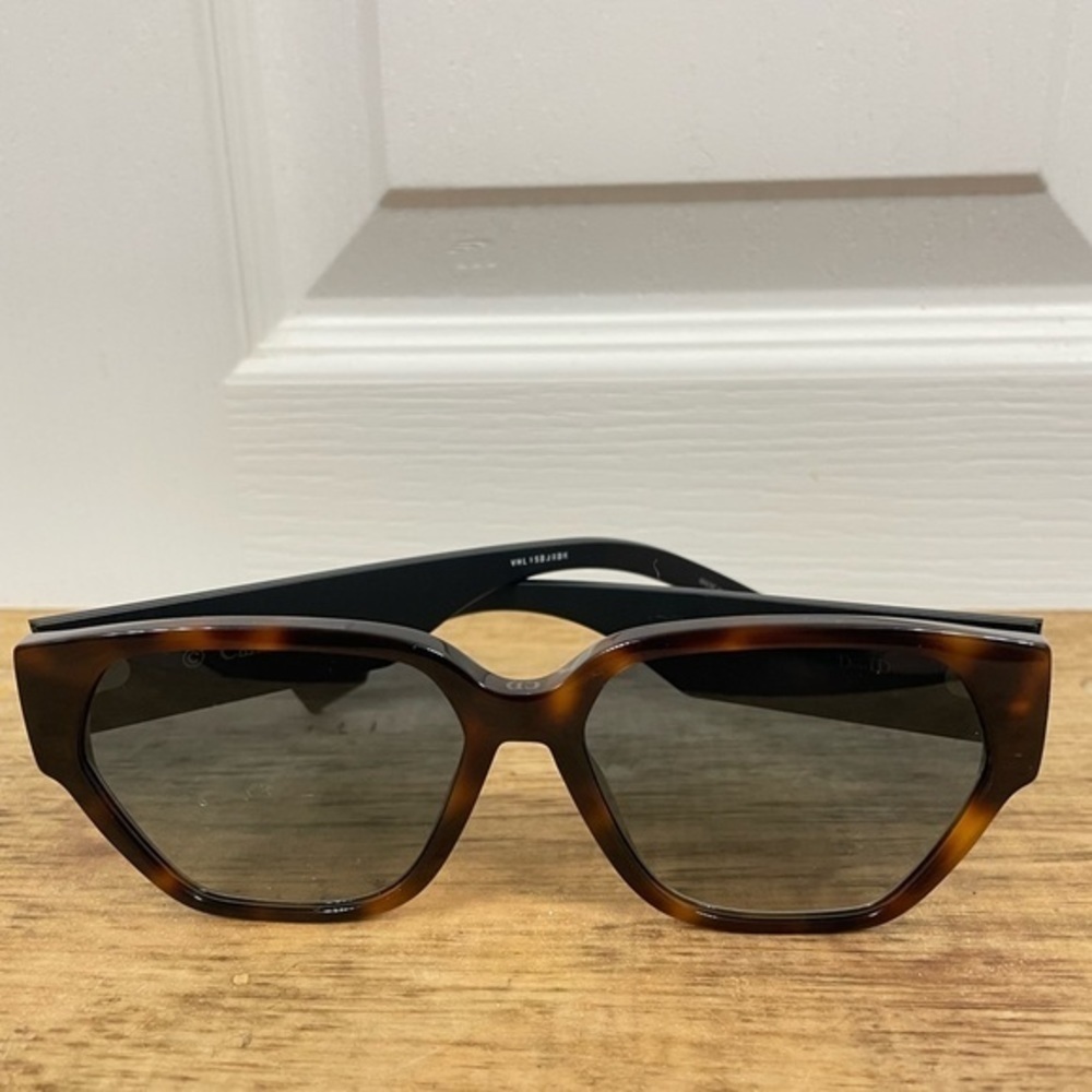 DIOR DIORID1 57-16 145 Dark Havana Tortoise Sunglasses - Picture 14 of 16
